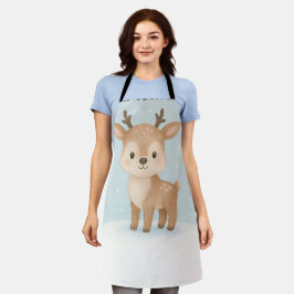 kerst rendier schattig feestelijk koken schort