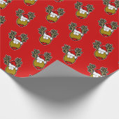 Kerst Rendier Screwball Afbeeldingen Cadeaupapier (Hoek)