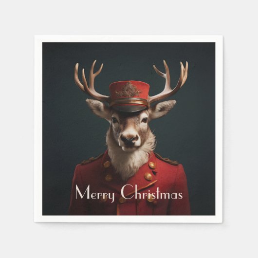 Kerst Rendier Servet (Voorkant)