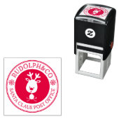 Kerst Rendier Sint Postkantoor Zelfinktende Stempel (In situ)