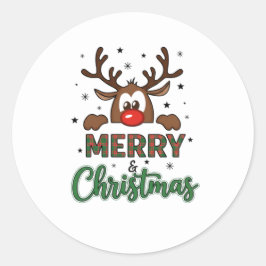 Kerst Rendier Sticker