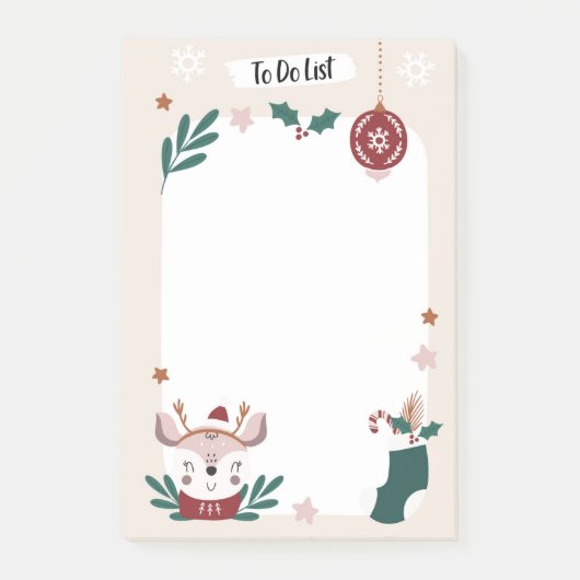 Kerst rendier takenlijst post-it notities post-it® notes (Voorkant)