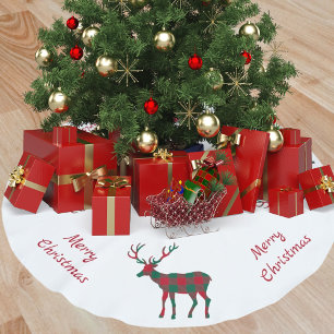 Kerst rendier tartan geruit rood groen kerstboom rok