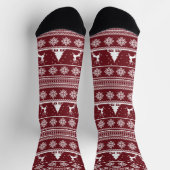 Kerst Rendier Trui Patroon Sokken (Top)