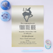 Kerst Rendier Vakantie Feest Evenement Flyer (Enkel)
