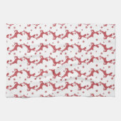 Kerst rendier Vakantie keukenhanddoek (Horizontaal)
