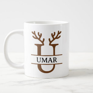 Kerst Rendier vakantie mok, op maat winter Grote Koffiekop
