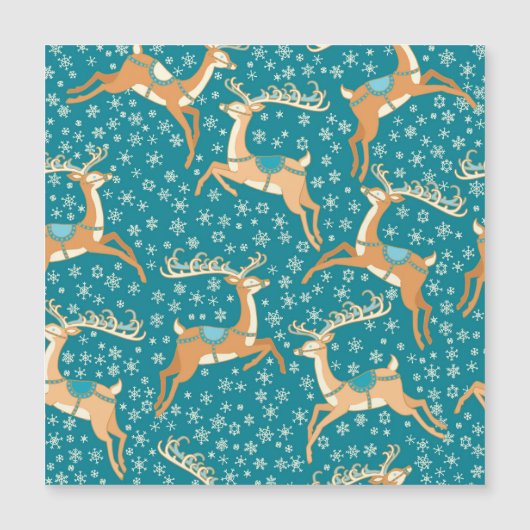 Kerst Rendier: Vintage Naadloos Patroon. (Voorkant)