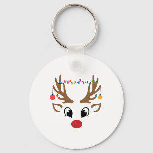 Kerst Rendier Xmas Licht Familie Matching Mannen  Sleutelhanger