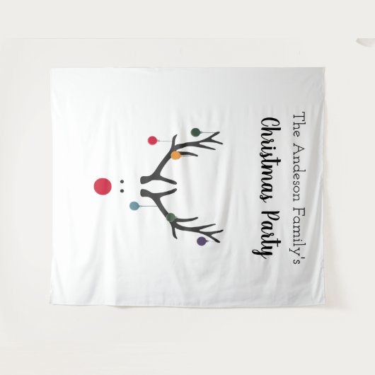 Kerst rendieregulans klein tot klein wandkleed (Voorkant (horizontaal))