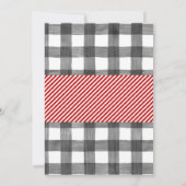 Kerst rendieren Baby Geslacht Onthulling Party Kaart (Achterkant)