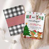 Kerst rendieren Baby Geslacht Onthulling Party Kaart