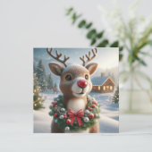 Kerst Rendieren Feestdagenkaart (Staand voorkant)