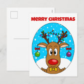 Kerst Rendieren Feestdagenkaart (Voorkant / Achterkant)