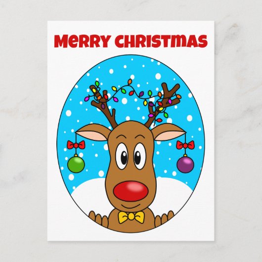 Kerst Rendieren Feestdagenkaart (Voorkant)