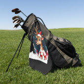 kerst Rendieren Golfhanddoek (Groen)