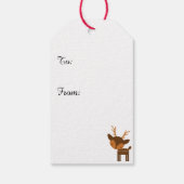 Kerst rendieren groen aangepaste cadeau Labels Cadeaulabel (Achterkant)