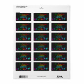 Kerst rendieren Joy Love Peace Adresetiketten Etiket (Full Sheet)