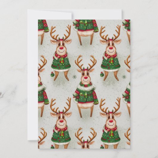 Kerst rendieren kaart (Voorkant)