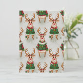 Kerst rendieren kaart (Staand voorkant)