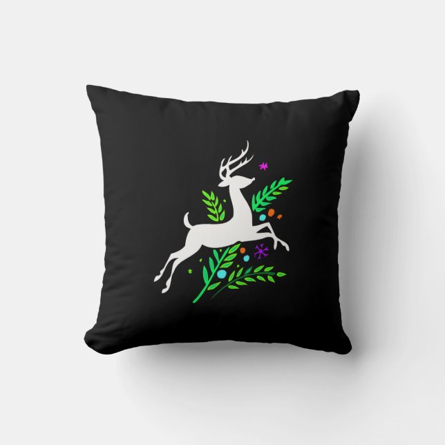 Kerst Rendieren Kussen (Voorkant)