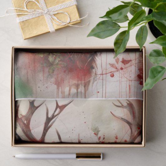 Kerst rendieren ontkoppelingspapier tissuepapier (Geschenk)