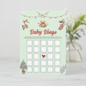 Kerst rendieren partij Baby bingo games Kaart (Staand voorkant)