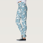 Kerst Rendieren Patroon, wit 02 Grijs BG Leggings (Links)
