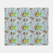 Kerst Rendieren & Sneeuwbollen Fleece Deken (Voorkant (Horizontaal))