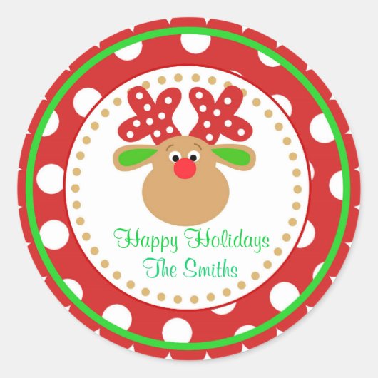 Kerst rendieren stickers (Voorkant)