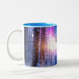 Kerst Rendieren Tweekleurige Koffiemok