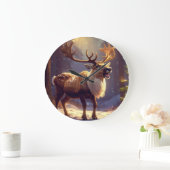 Kerst RENDIEREN VOOR SANTA'S HART Grote Klok (Huis)