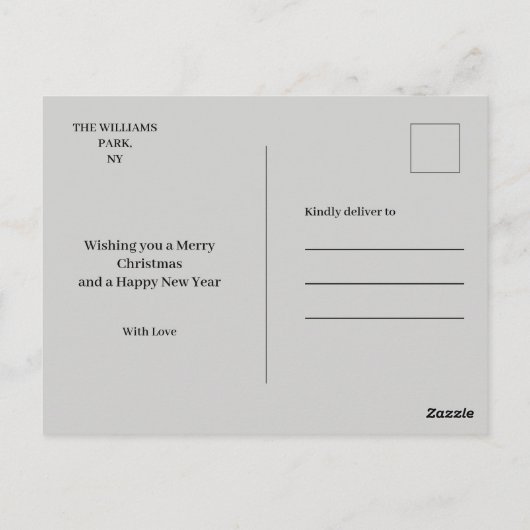 Kerst rendieren Waterverf Briefkaart (Achterkant)