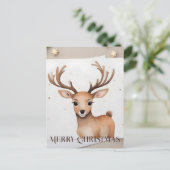Kerst rendieren Waterverf Briefkaart (Staand voorkant)