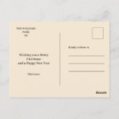 Kerst rendieren Waterverf Briefkaart (Achterkant)