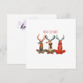 Kerst rendieren yoga. eland bedankkaart (Voorkant / Achterkant)