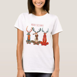 Kerst rendieren yoga. eland t-shirt