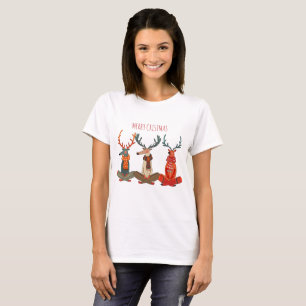 Kerst rendieren yoga. eland t-shirt