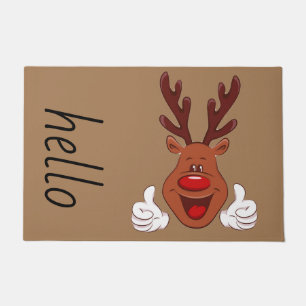 Kerst rendiergezicht deurmat