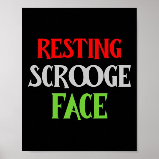 Kerst Resten Scrooge Gezicht Grappige Mannen Vrouw Poster (Voorkant)