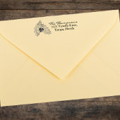 Kerst Retour Adres Greenery Holly Rubberstempel