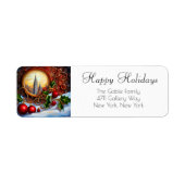 Kerst retour adres label (Voorkant)