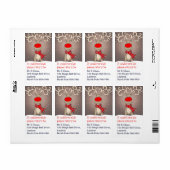 Kerst retour adres labels grijs (Full Sheet)