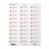 Kerst retour adres labels kerstboom (Full Sheet)