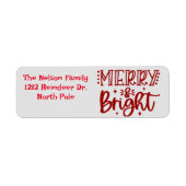 Kerst retour adres sticker (Voorkant)