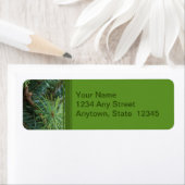 Kerst retour adreslabels met dennentakken etiket (Insitu)