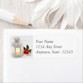 Kerst retour adreslabels met lantaarn etiket (Insitu)