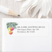 Kerst retour adreslabels Unieke Waterverf Etiket (Insitu)