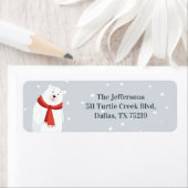 Kerst retour label Schattige Polar Beer (Insitu)