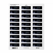 Kerst Retouradres Blauwe Boom Winter Navy Etiket (Full Sheet)